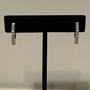 Diamond hoop earrings